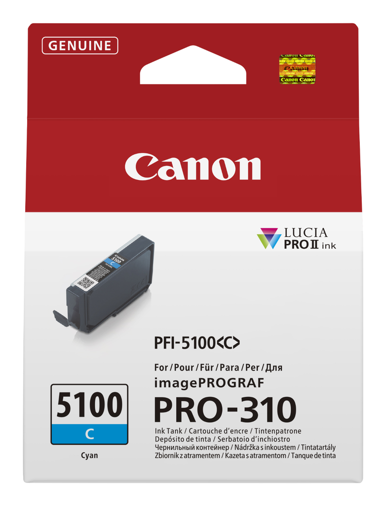 Canon PFI-5100 / 6953C001 cyan ink cartridge, 144 ml