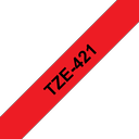 Brother TZe-421 / TZE421 laminated tape, black on red, 9 mm x 8 m