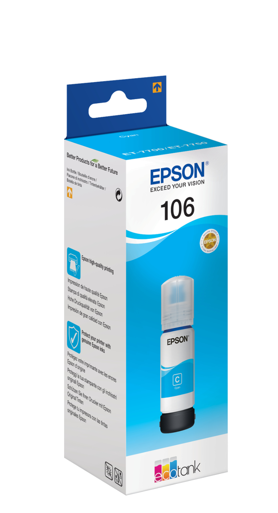 [C13T00R240] Tintenflasche Epson 106 / C13T00R240 Cyan, 70 ml