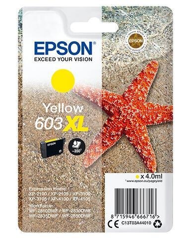 [C13T03A44010] Tintenpatrone Epson 603XL / C13T03A44010 Gelb XL, 4 ml