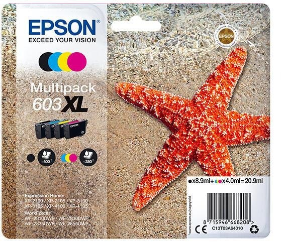 Epson 603XL / C13T03A64010 4-color XL ink cartridge, 4 ml