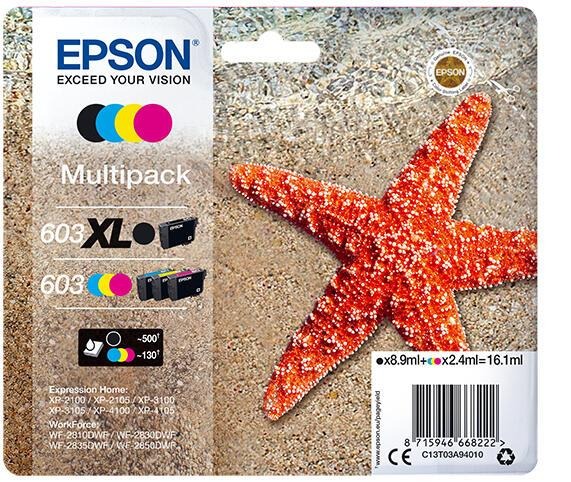 Cartouche d'encre Epson C13T03A94010 4 couleurs, 72 ml