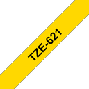 Brother TZe-621 / TZE621 laminated tape, black on yellow, 9 mm x 8 m