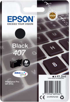 [C13T07U140] Epson 407 / C13T07U140 black ink cartridge, 2,900 pages