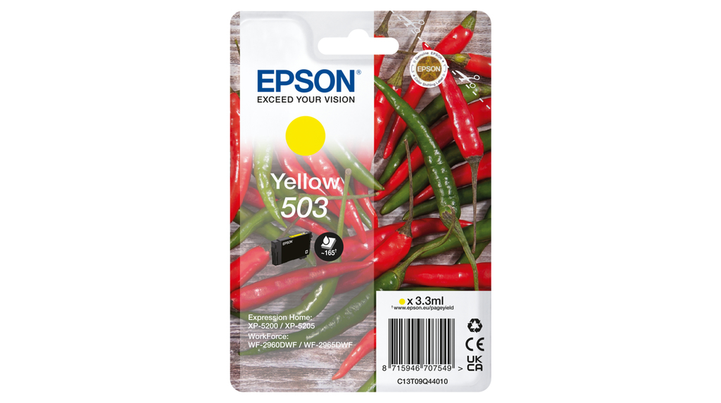 Tintenpatrone Epson 503 / C13T09Q44010 Gelb, 165 Seiten