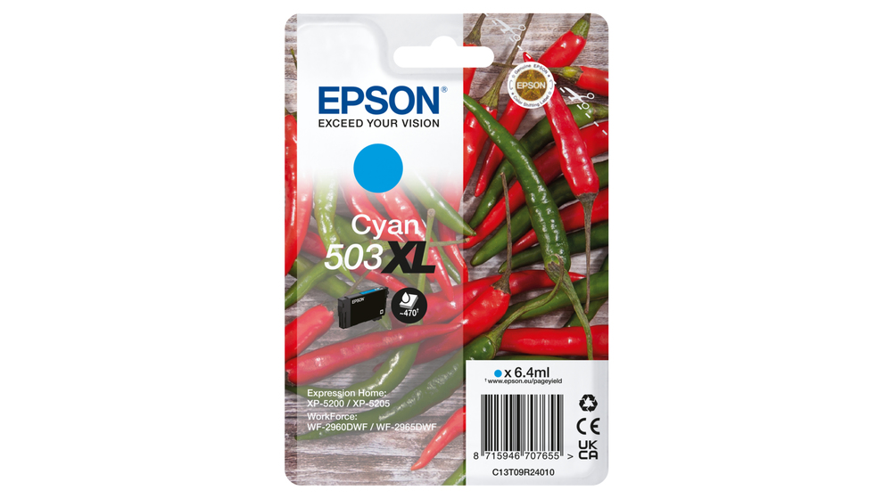 Epson 503XL / C13T09R24010 cyan XL ink cartridge, 503 pages