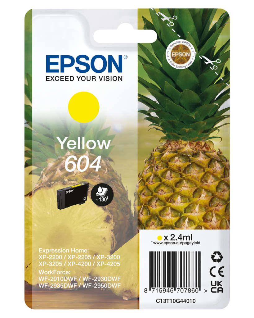 [C13T10G44010] Epson T10G44 / C13T10G44010 yellow ink cartridge, 130 pages