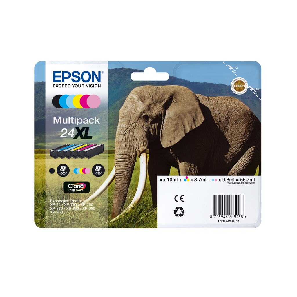 [C13T24324012] Epson 24XL / C13T24324012 cyan XL ink cartridge, 740 pages