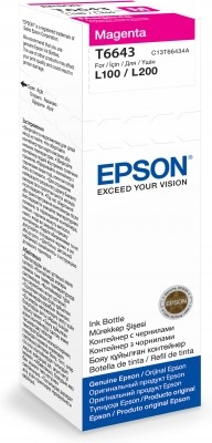 Bouteille d'encre Epson T6643 / C13T66434A magenta, 70 ml