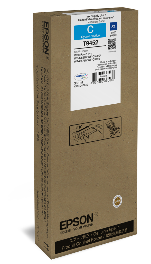 [C13T945240] Cartouche d'encre Epson T9452 / C13T945240 cyan XL, 5 000 pages