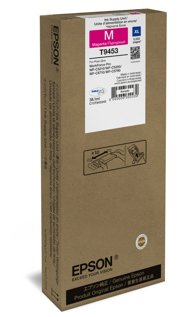 Cartouche d'encre Epson T9453 / C13T945340 magenta XL, 5 000 pages