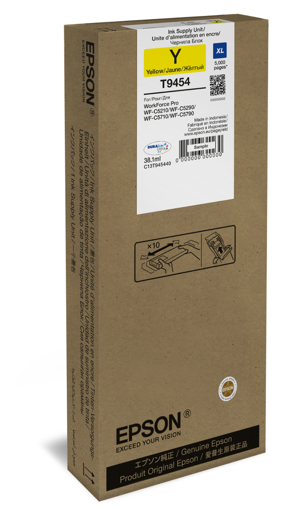 Tintenpatrone Epson T9454 / C13T945440 Gelb XL, 5.000 Seiten