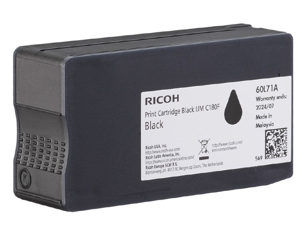 [408517] Cartouche d'encre Ricoh C180BK / 408517 noire, 2 000 pages