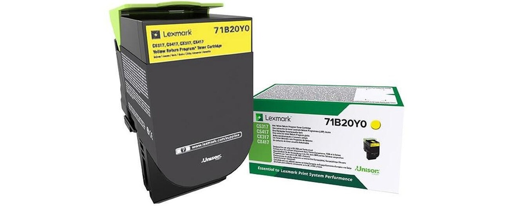 Toner Lexmark 71B20Y0 Gelb