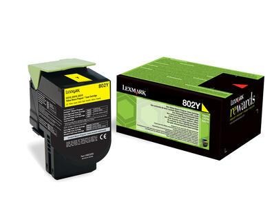 [80C20Y0] Toner Lexmark 802Y / 80C20Y0 jaune, 1 000 pages