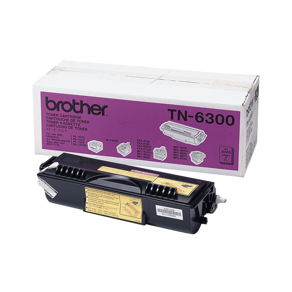 Brother Toner TN-6300 / TN6300 Schwarz, 3.000 Seiten