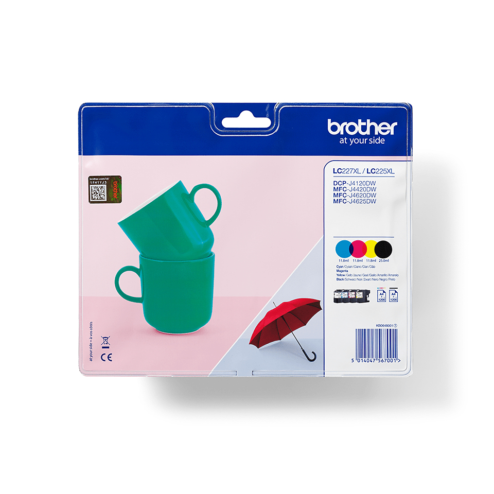[LC227XLVALBP] Brother LC-227XLVALBP / LC227XLVALBP ink cartridge value pack, 4 colors XXL, 1,200 pages