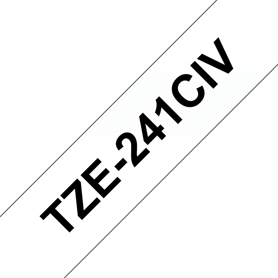 [TZE241CIV] Ruban laminé Brother TZe-241CIV / TZE241CIV, noir sur blanc, 18 mm x 8 m