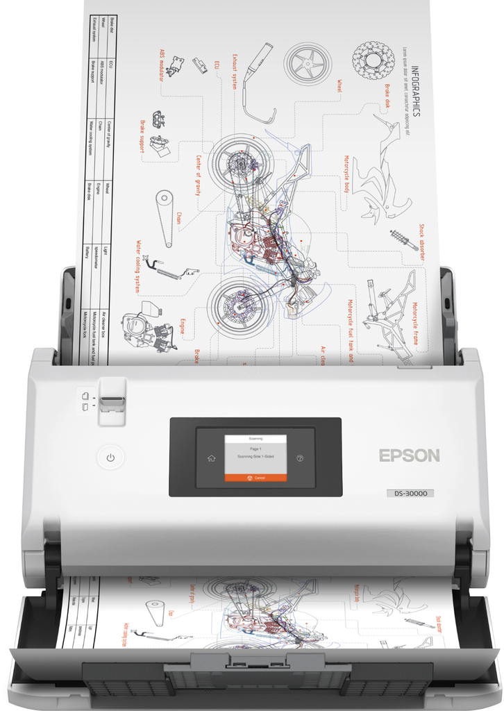 Scanner de documents Epson DS-30000, A3 / A4, 70 ppm
