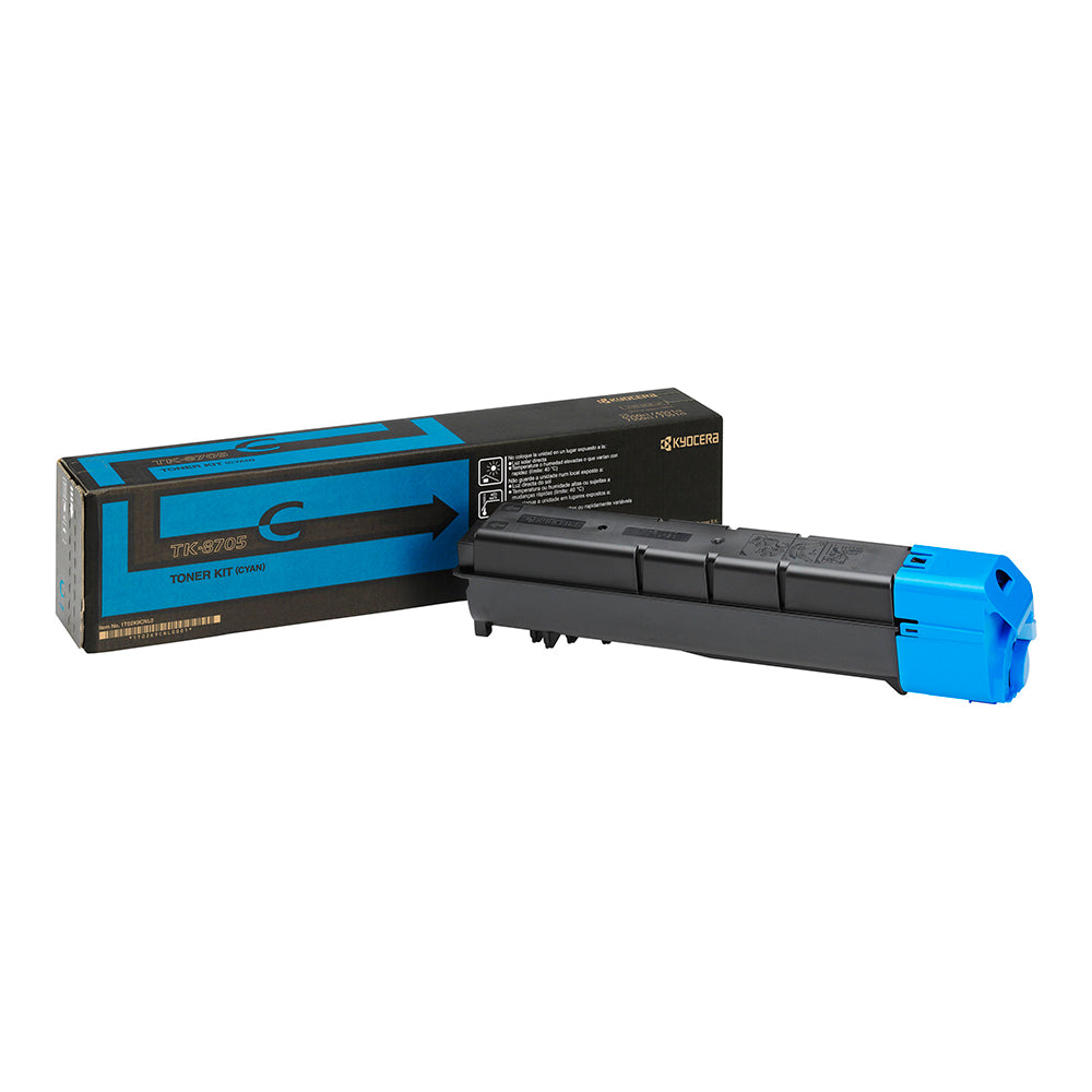 Kyocera TK-8705C cyan toner, 30,000 pages