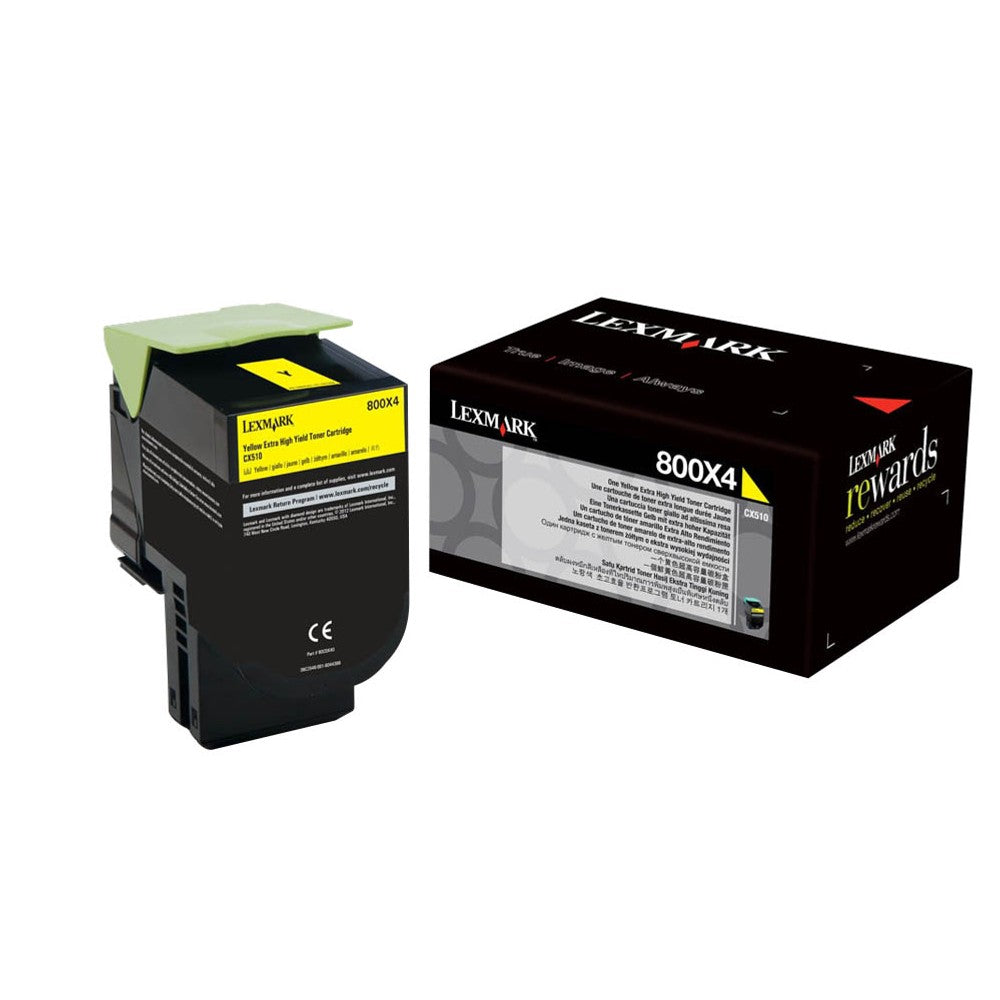 Lexmark 80C0X40 yellow toner, 4,000 pages