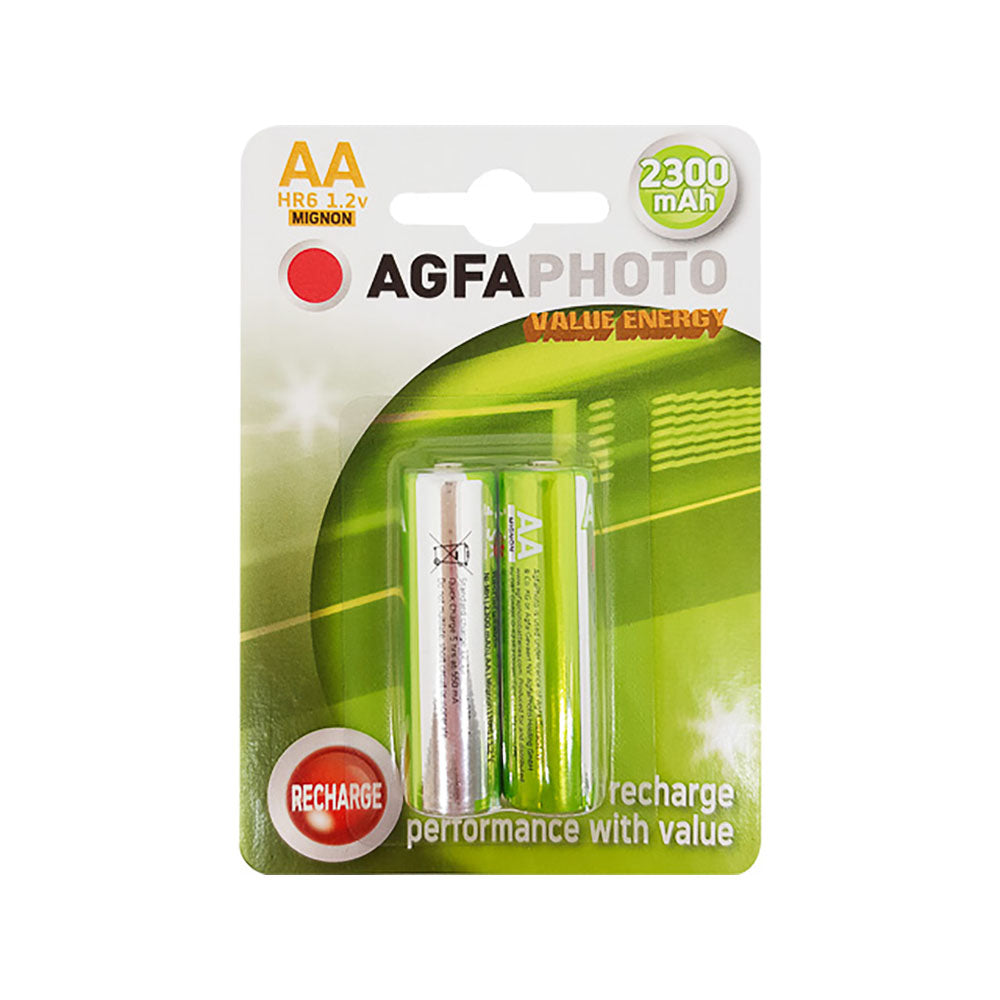 [131802800] Piles rechargeables NiMH AA AgfaPhoto 131802800, 2300 mAh, lot de 2