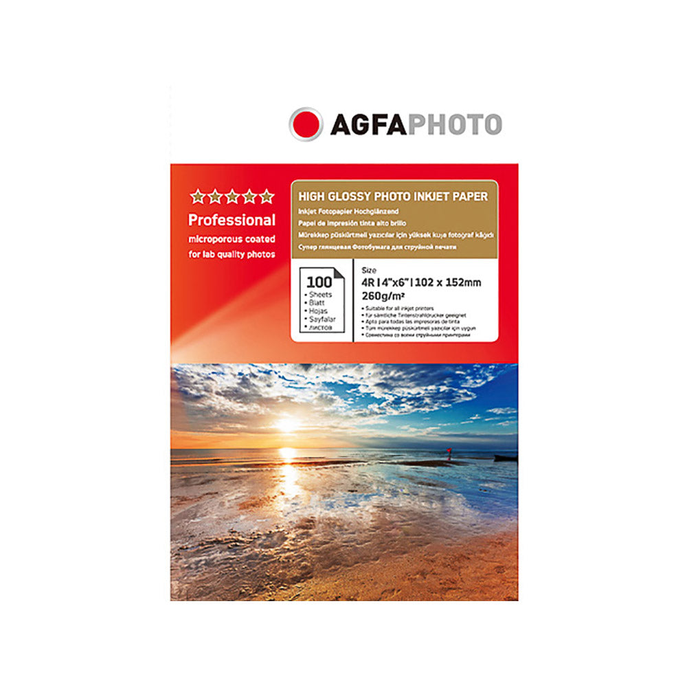 [AP260100A6] AgfaPhoto AP260100A6 glossy inkjet photo paper, 260 g/m², 100 sheets