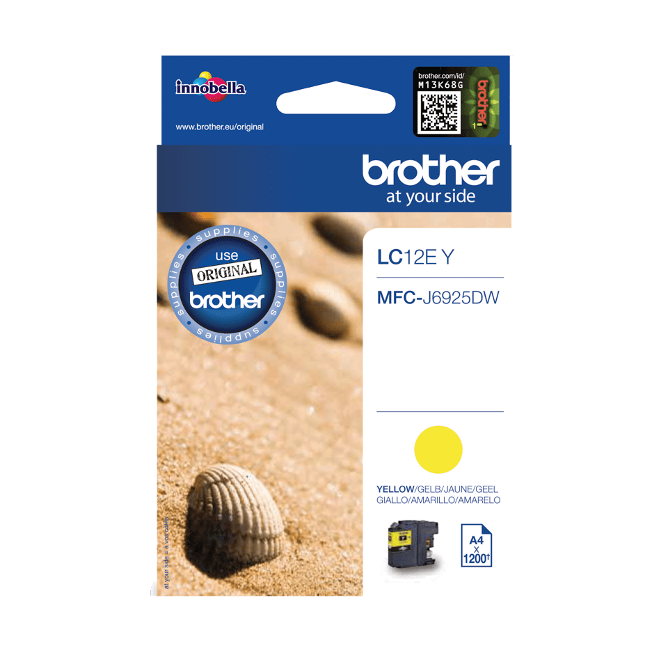 [LC12EY] Cartouche d'encre Brother LC-12EY / LC12EY jaune, 1 200 pages