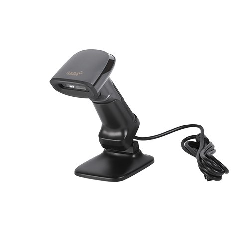 [SGBS360] Douchette codes-barres 2D filaire SAGA SGBS-360, Imager 1D/2D, USB, Support inclus