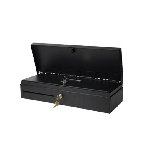 SAGA SGDK-170 Vertikale Flip-Top-Kassenschublade, 5 Scheine / 8 Münzen, Einsatz mit 6 Münzblöcken inklusive, Schwarz