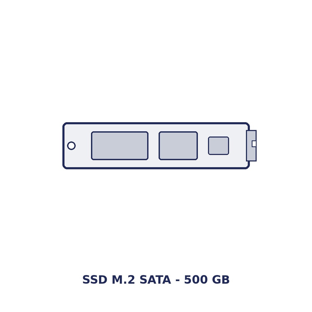 SAGA M2SSD500 M.2-SATA-SSD 500 GB, Werksoption