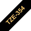 Brother Schriftband laminiert TZe-354 / TZE354, gold auf schwarz, 24 mm x 8 m