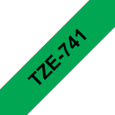 Brother TZe-741 / TZE741 laminated tape, black on green, 18 mm x 8 m