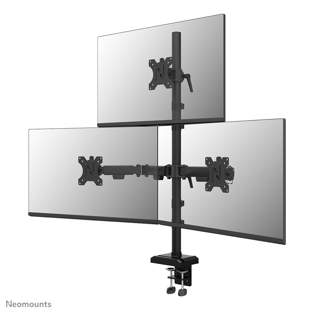 [DS60600BL21] Neomounts DS60-600BL2-1 monitor arm, 10 to 32 inch, up to 9 kg, 3 screens, VESA 75x75 to 100x100