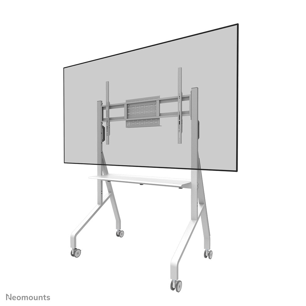 Chariot mobile pour écran Neomounts FL50-525WH1, 55 à 86 pouces, jusqu'à 76 kg, VESA 100x100 à 900x600, fixé