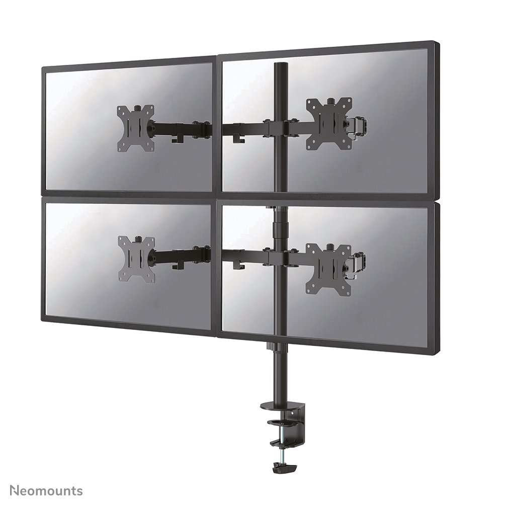 Neomounts FPMA-D550D4BLACK monitor arm, 13 to 32 inch, up to 6 kg, 4 screens, VESA 75x75 to 100x100