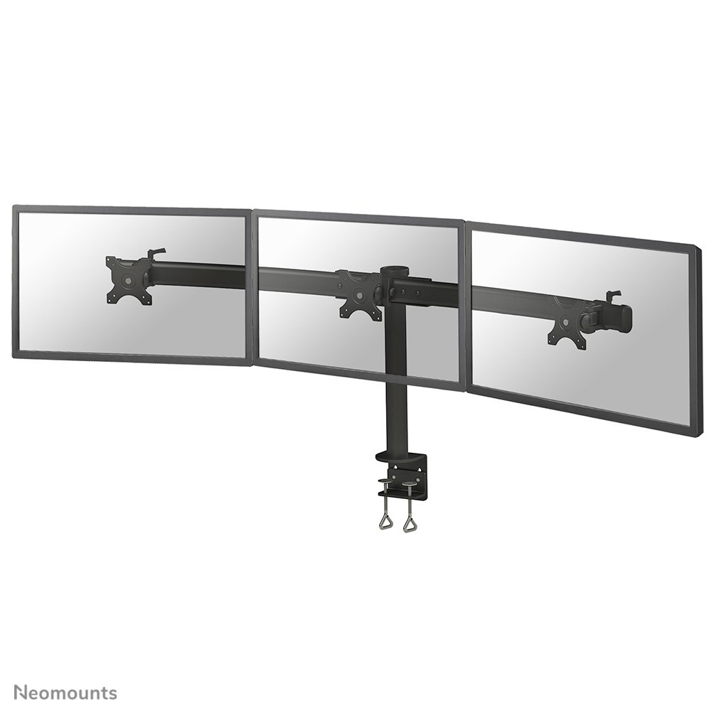 Bras support d'écran Neomounts FPMA-D700D3, 10 à 27 pouces, jusqu'à 8 kg, 3 écrans, VESA 75x75 à 100x100