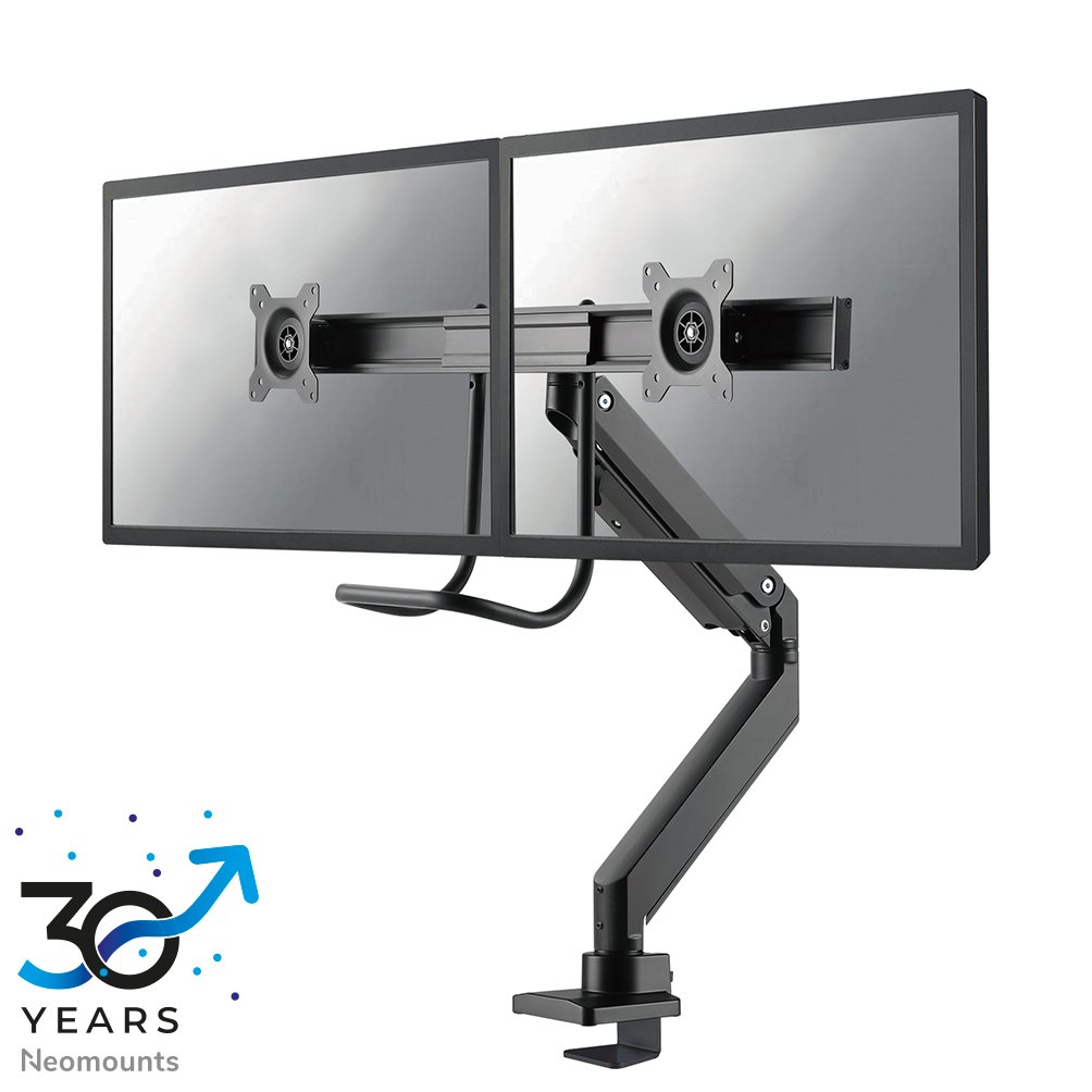 Neomounts NM-D775DXBLACK monitor arm, 10 to 32 inch, up to 8 kg, 2 screens, VESA 75x75 to 100x100