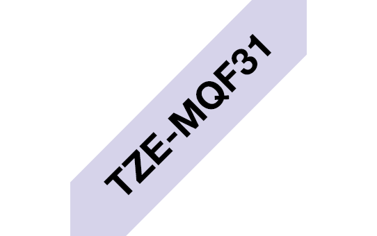 Brother TZe-MQF31 / TZEMQF31 pastel tape, black on pastel purple, 12 mm x 4 m