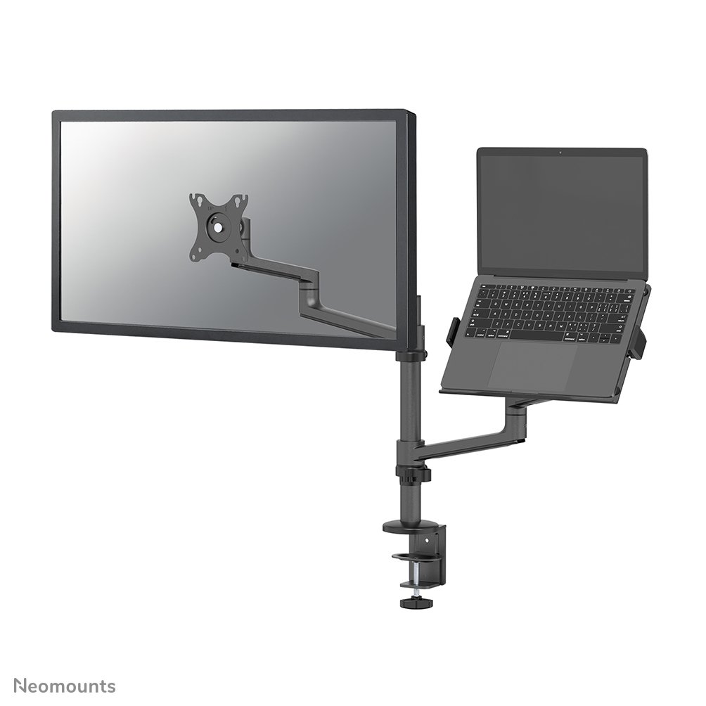 Bras support d'écran Neomounts DS20-425BL2, 17 à 27 pouces, jusqu'à 8 kg, VESA 75x75 à 100x100