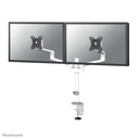 Neomounts DS60-425WH2 Monitorarm, 17 bis 27 Zoll, bis 8 kg, 2 Bildschirme, VESA 75x75 bis 100x100