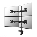 Bras support d'écran Neomounts DS60-600BL2-2, 10 à 32 pouces, jusqu'à 8 kg, 4 écrans, VESA 75x75 à 100x100