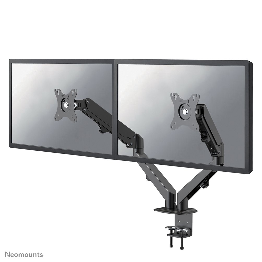 Neomounts DS70-700BL2 Monitorarm, 17 bis 27 Zoll, bis 7 kg, 2 Bildschirme, VESA 75x75 bis 100x100
