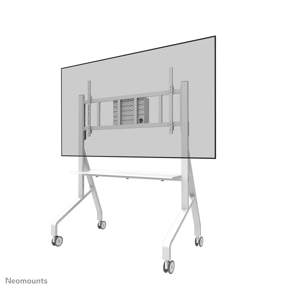 Neomounts FL50-575WH1 Display-Rollwagen, 65 bis 115 Zoll, bis 125 kg, VESA 100x100 bis 1100x600, Fixiert