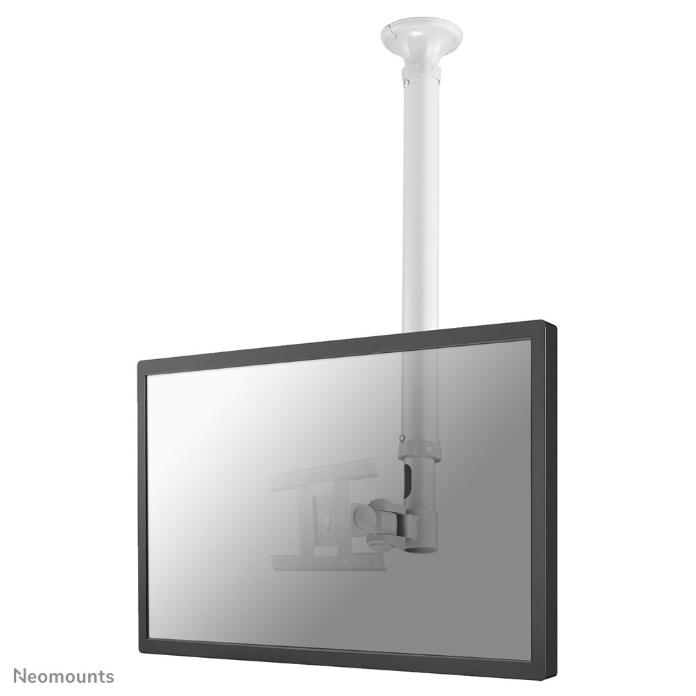 Neomounts FPMA-C100WHITE Deckenhalterung, 10 bis 30 Zoll, bis 12 kg, VESA 75x75 bis 200x100, Neigen, Rotieren, Schwenken