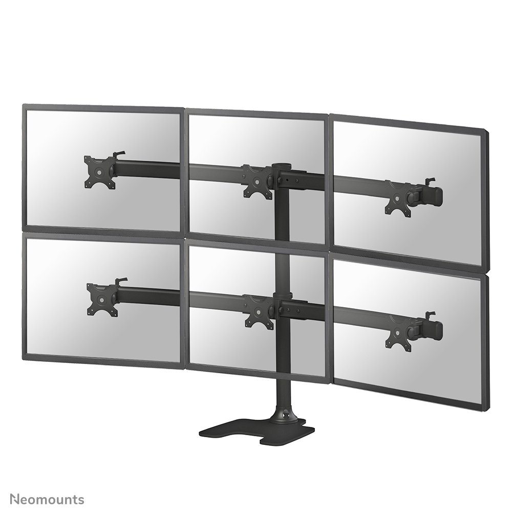 Neomounts FPMA-D700DD6 Monitorständer, 10 bis 27 Zoll, bis 8 kg, 6 Bildschirme, VESA 75x75 bis 100x100