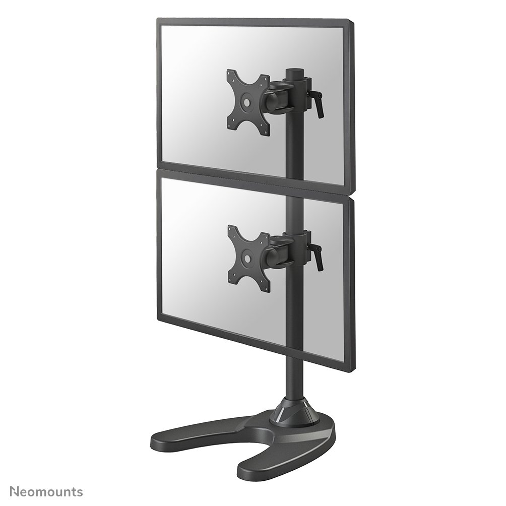 Pied support d'écran Neomounts FPMA-D700DDV, 10 à 27 pouces, jusqu'à 6 kg, 2 écrans, VESA 75x75 à 100x100