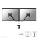 Neomounts FPMA-D950D Monitorarm, 10 bis 27 Zoll, bis 9 kg, 2 Bildschirme, VESA 75x75 bis 100x100