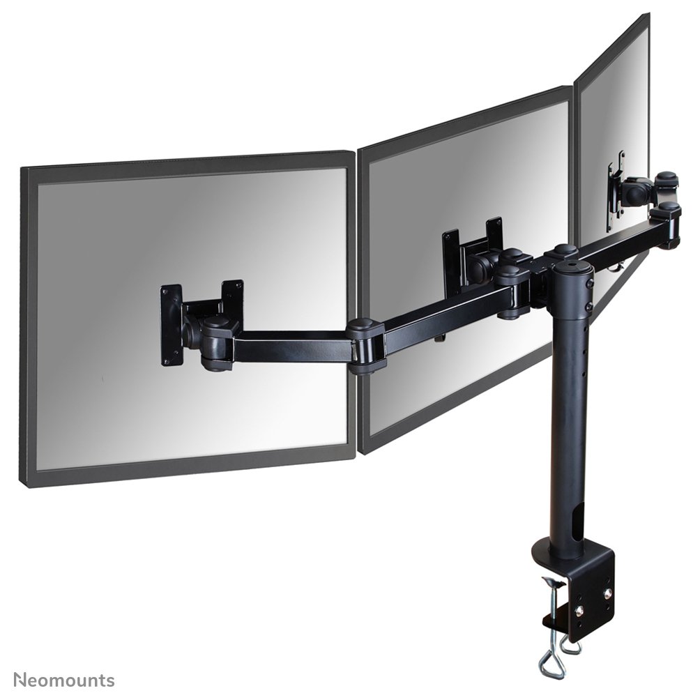 Bras support d'écran Neomounts FPMA-D960D3, 10 à 21 pouces, jusqu'à 6 kg, 3 écrans, VESA 75x75 à 100x100