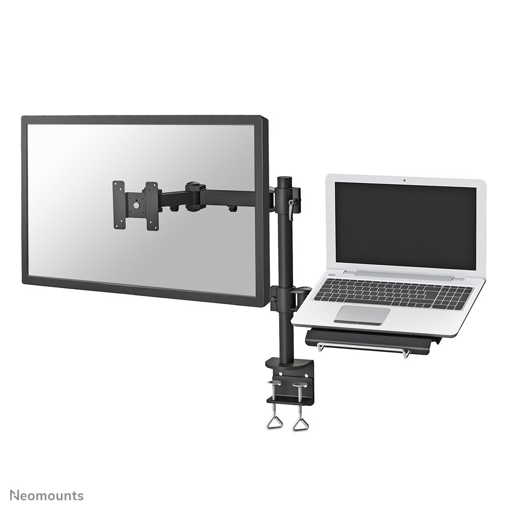 Neomounts FPMA-D960NOTEBOOK Monitorarm, 10 bis 27 Zoll, bis 10 kg, VESA 75x75 bis 100x100, Neigen, Rotieren, Schwenken